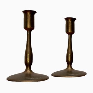 Mid-Century Metal Candleholders, 1960s, Set of 2