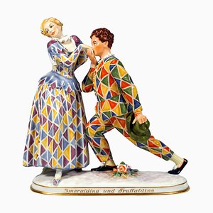 Figurine en Porcelaine de Augerten, Vienne, 1930s