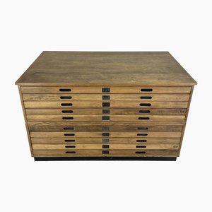 Mid-Century Large Staverton Plan Chest with Inset Handles