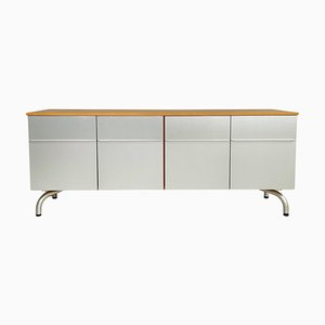 Credenza moderna in legno e metallo di Vico Magistretti per De Padova, Italia, anni '80