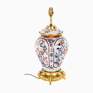 Antique Japanese Imari Porcelain Table Lamp, 1840