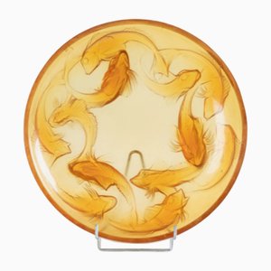 Martigues Dish in Tinted Glass by René Lalique, 1920