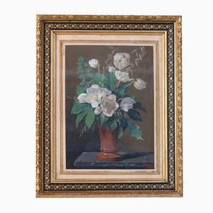 P. Allier, Hellebore Bouquet, 1880, Gouache, Enmarcado