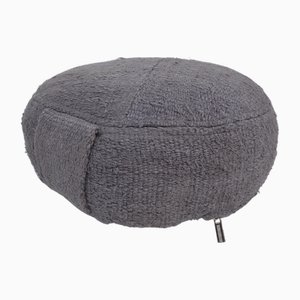 Almohada de meditación de cáñamo gris suave hecha a mano, años 60