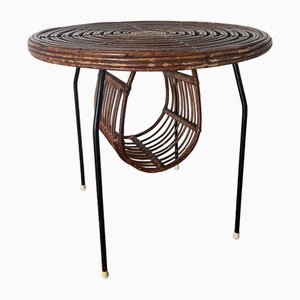 Table Vintage avec Porte-Revues, 1960