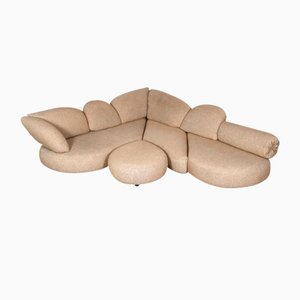 Skulpturales modulares Ecksofa & Pouf von Wiener Werkstätte, Österreich, 1970er, 4er Set