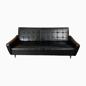 Mid-Century Schlafsofa in Schwarz