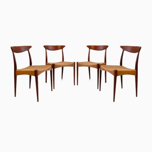 Danish Modern Teak Chairs by Arne Hovmand-Olsen for Mogens Kold, 1950s, Set of 4