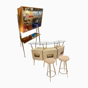 Gio Ponti zugeschriebenes Vintage Bar Set, 1950er, 3er Set