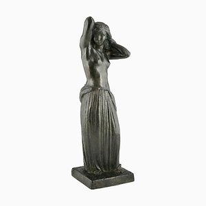 Georges Gori, Art Deco Stehender Akt, 1930, Bronze