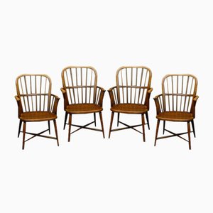Mid-Century Windsor Chairs, 1950s Set of 4