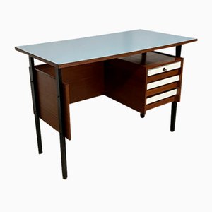 Schreibtisch aus Teakholz & Farbiger Formica, 1960er