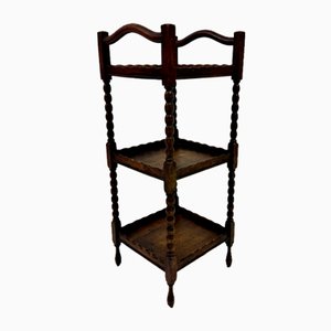 Oak Three-Tier Whatnot with Shelves, 1890s