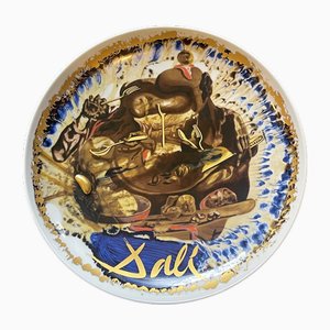 Piatto da artista in porcellana di Salvador Dalí per Rosenthal, anni '80