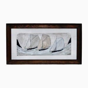 Max Wildman d'après Alfred Wallis, The Flotilla, 2000, Mixed Media, Encadré