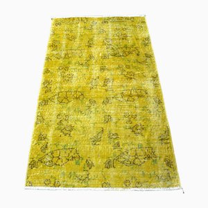 Vintage Yellow Wool Rug, 1960s