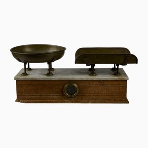 Italienische Waage aus Marmor und Messing, 1900er
