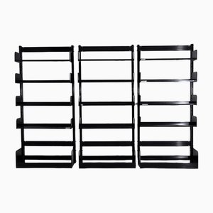 Black Congress Bookcases by Lips Vago, 1960, Set of 3