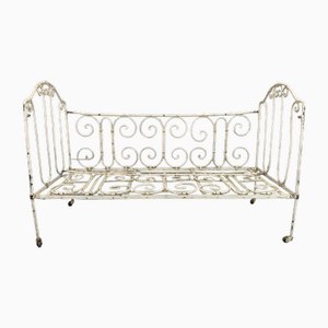 French Cream Wrought Iron Cot Day Bed