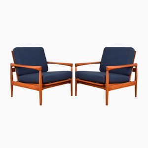 Mid-Century Oak Kolding Armchairs by Erik Wørts for Ikea, 1960s, Set of 2