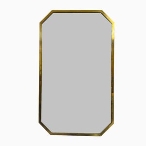 1970s Italian Brass Octagonal Mirror