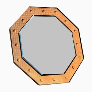 Octagonal Mirror in Brass, 1970s