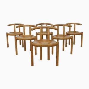 Chaises de Salle à Manger Vintage en Pin par Rainer Daumiller, 1970s, Set de 6