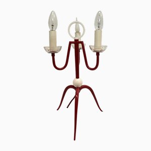 Wrought Iron Lamp by René Prou, 1940s