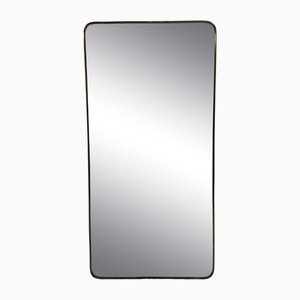 Specchio alto in ottone, Italia, anni '50