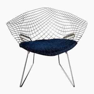 Diamond 421 Armchair in Chrome Version by Harry Bertoia for Knoll Inc. / Knoll International, 1980s