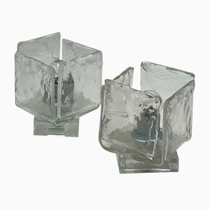 Lámparas de mesa de cristal de Murano de Vetrerie Toso para Fratelli Toso, años 70. Juego de 2