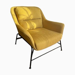 Vintage Danish Yellow Armchair