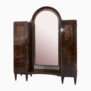 Large French Art Deco Dressing Table with Marquetry, 1925