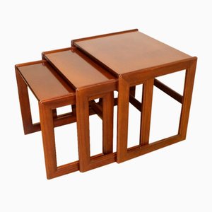 Art Deco Brown Teak Nest of Tables from G Plan, Set of 3