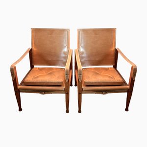 Fauteuil Safari par Kare Klint pour Rud Rasmussen, 1950s, Set de 2