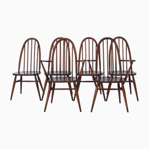 Chaises 365 Quaker Windsor Vintage d'Ercol, Angleterre, 1960s, Set de 6