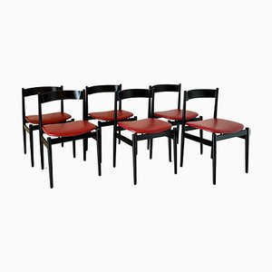 Italian Model 107 Dining Chairs by Gianfranco Frattini for Cassina, 1960s, Set of 6