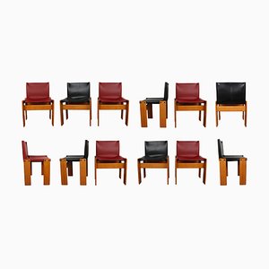 Chaises Monk par Afra & Tobia Scarpa pour Molteni, 1973, Set de 12