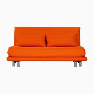 Divano Multy a tre posti arancione in tessuto di Ligne Roset