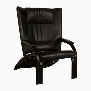 Fauteuil Spot 698 en Cuir Noir de Wk Wohnen