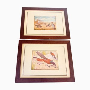 G Galelli, Compositions, 1938, Watercolors, Framed, Set of 2