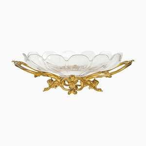 Louis XV Style Gilt Bronze and Crystal Bowl