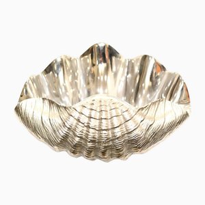 Large Silver-Plated Clam Shell Dish