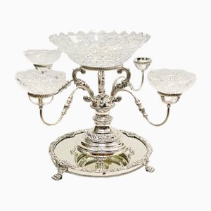 Sheffield Silver-Plated Centrepiece in Glass