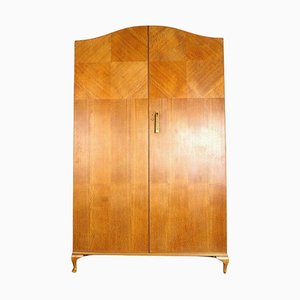 Vintage Art Deco Oak Wardrobe, 1930s