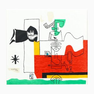 Le Corbusier, Totem, Lithographie, 20ème Siècle