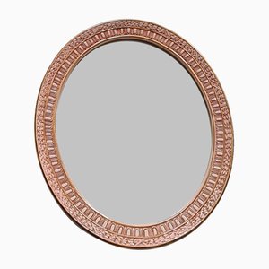 Miroir Ovale avec Cadre en Céramique Capodimonte