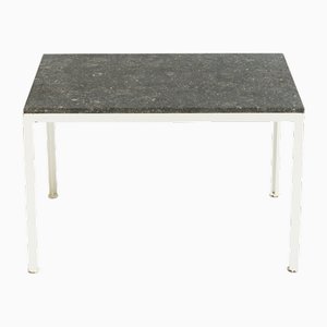 T-Angle Side Table with Marble Plate in the style of Florence Knoll