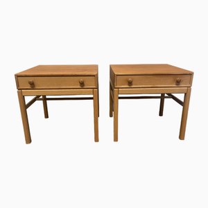 Bedsidable Tables in Oak from Engstrøm and Myrstrand, Set of 2