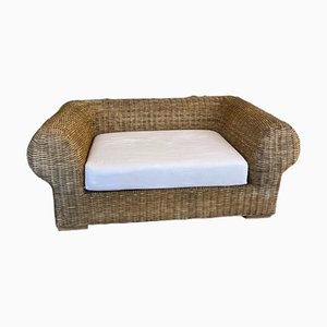 Vintage Lounge Sofa in Wicker